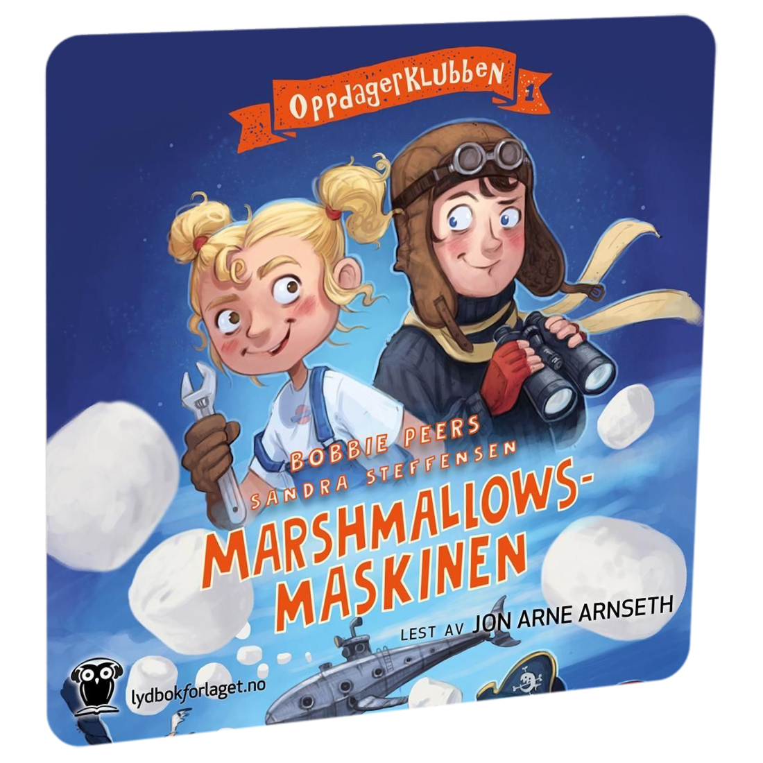 Oppdagerklubben: Marshmallowsmaskinen. Tilgjengelig på HiRO – norsk, skjermfri høyttaler for barn med musikk og fortellinger