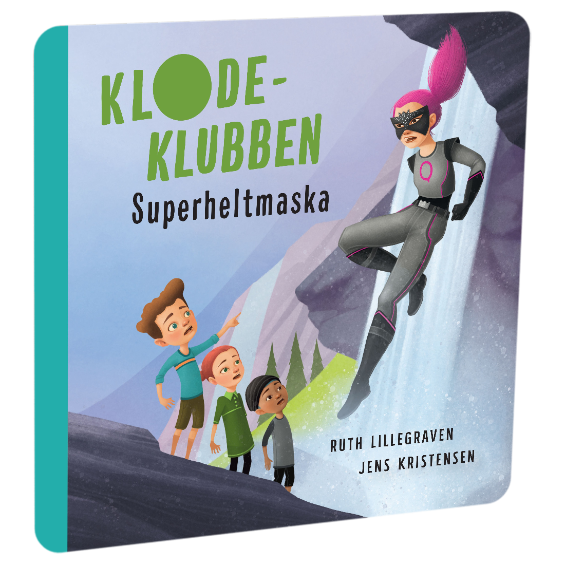 Klodeklubben: Superheltmaska av Ruth Lillegraven. Tilgjengelig på HiRO – norsk, skjermfri høyttaler for barn med musikk og fortellinger