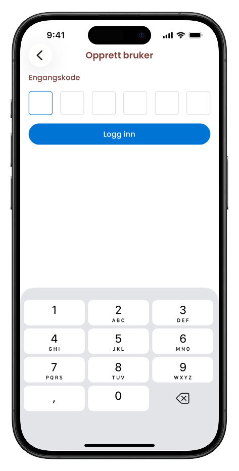 HiRO - Brukermanual - App - Engangspassord