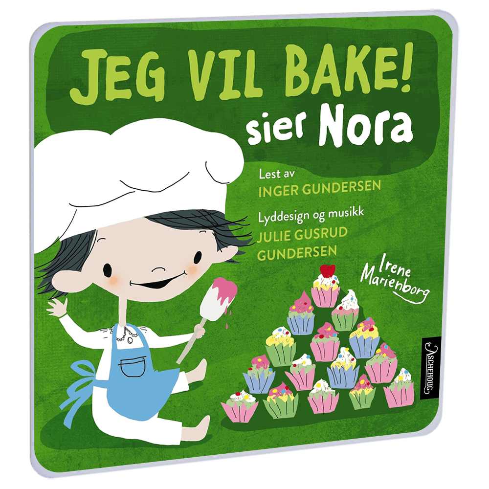 Jeg vil bake! sier Nora av Irene Marienborg – Lydbok til HiRO, norsk høyttaler uten skjerm