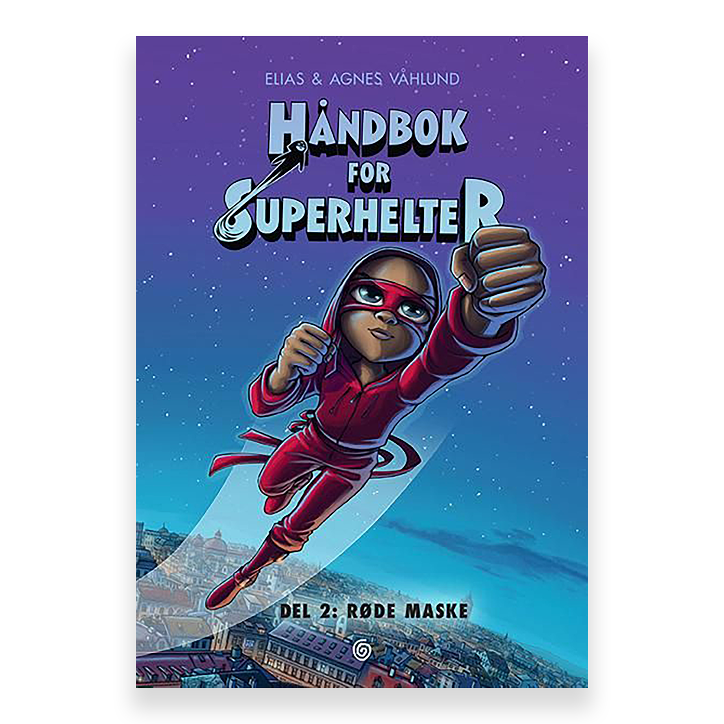 Håndbok for superhelter. Del 2: Røde maske av Elias Våhlund og Agnes Våhlund. Bok + lydbok