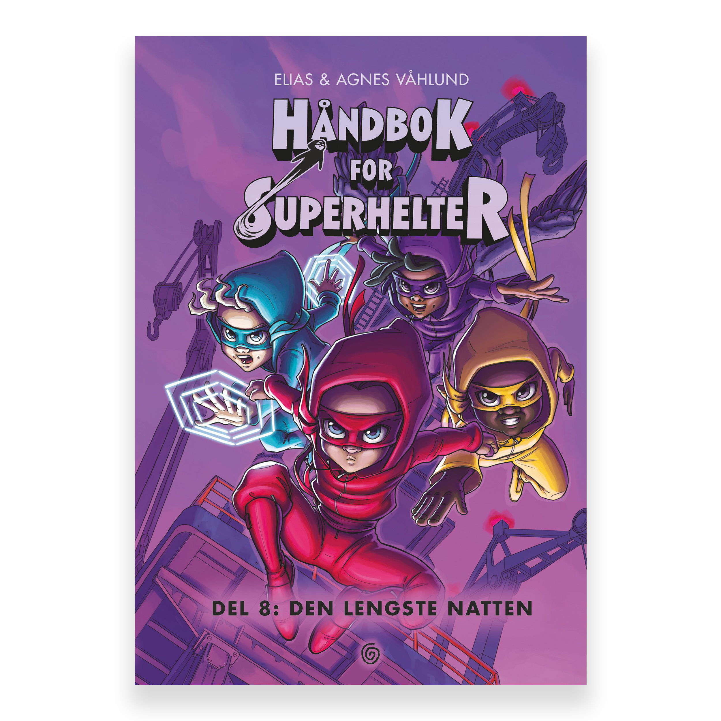 Håndbok for superhelter. Del 8: Den lengste natten av Elias Våhlund og Agnes Våhlund. Bok + lydbok