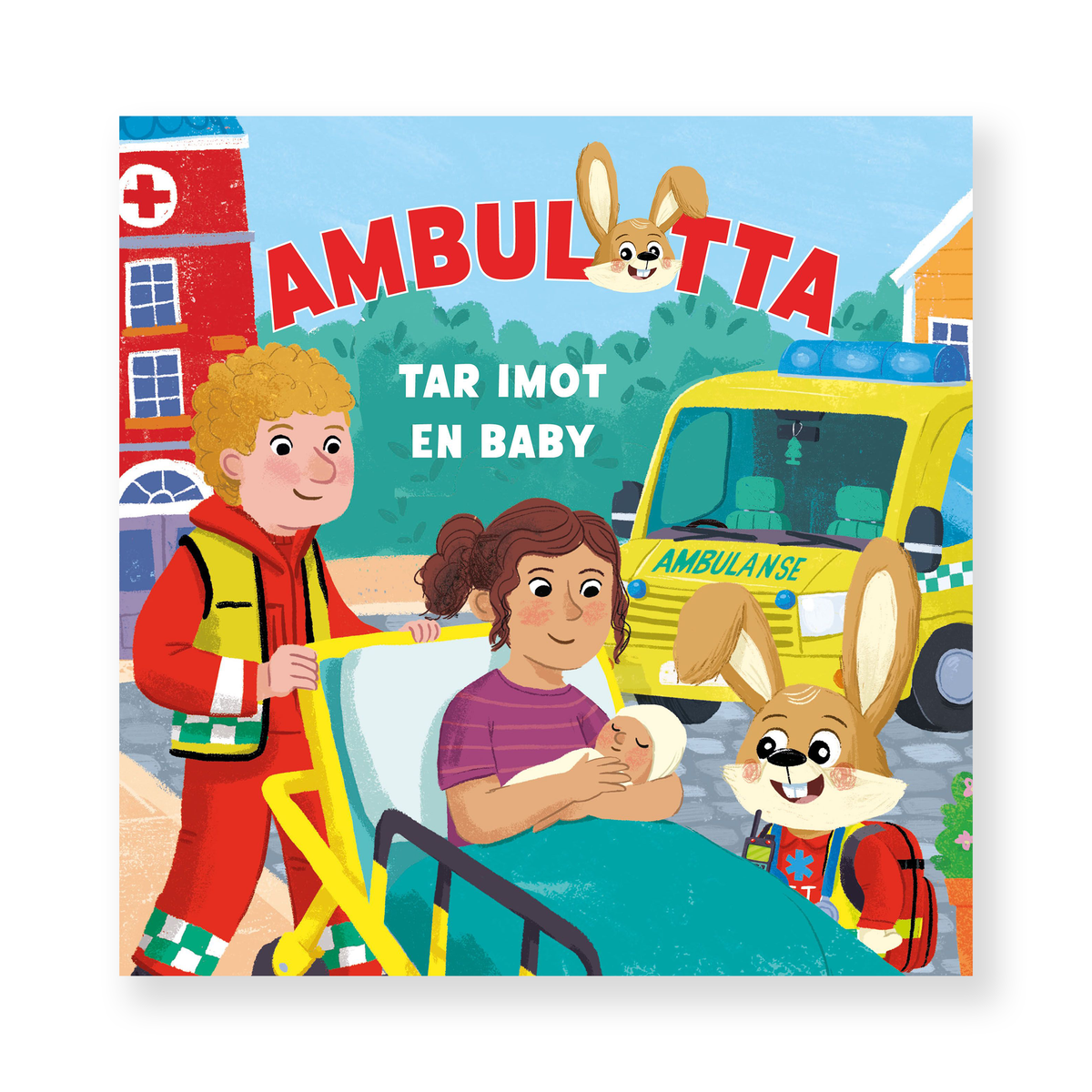 Ambulotta tar i mot en baby. Bok + Lydbok | Barnemusikk på HiRO norsk høyttaler uten skjerm