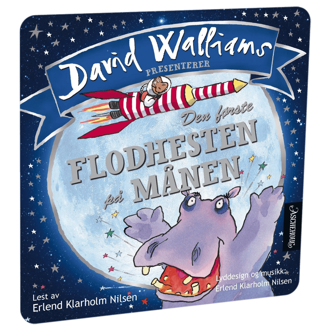 Den første flodhesten på månen av David Walliams – Lydbok til HiRO, norsk høyttaler uten skjerm