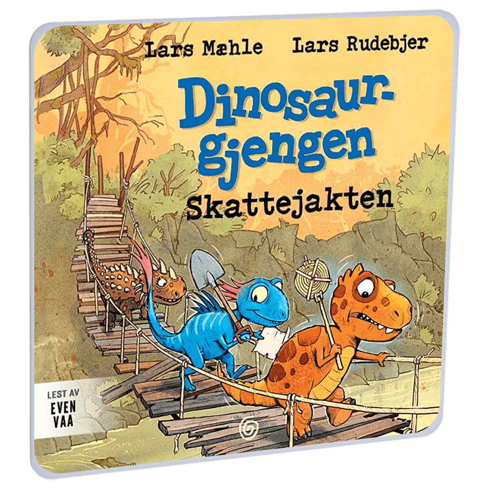 Dinosaurgjengen 4. Skattejakten av Lars Mæhle – Lydbok til HiRO, norsk høyttaler uten skjerm