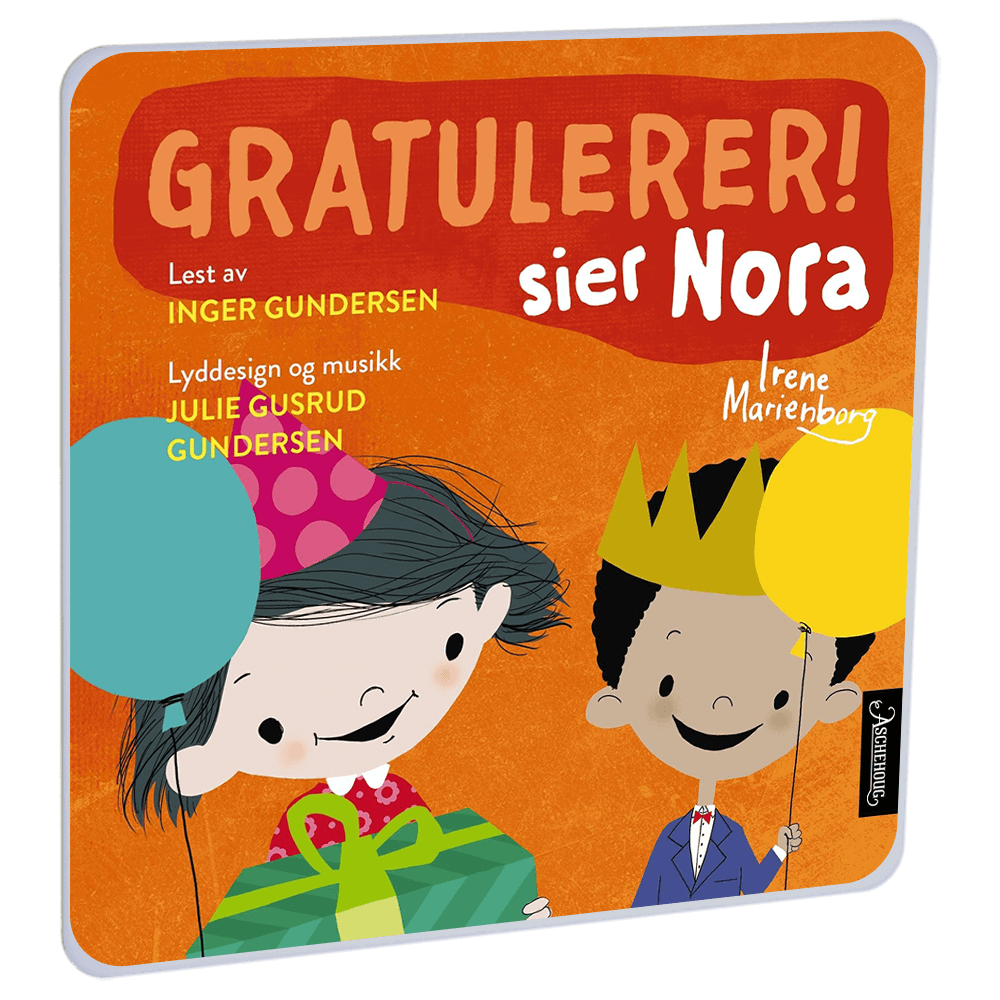 Gratulerer! sier Nora av Irene Marienborg – Lydbok til HiRO, norsk høyttaler uten skjerm
