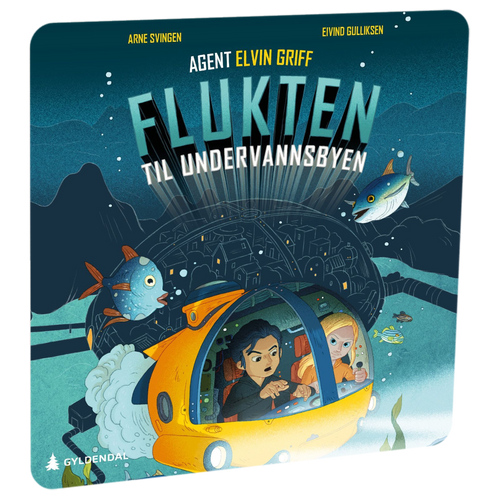 Agent Elvin Griff: Flukten til undervannsbyen av Arne Svingen Tilgjengelig på HiRO – norsk, skjermfri høyttaler for barn med musikk og fortellinger