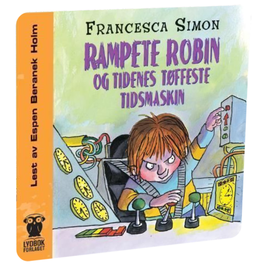 Rampete Robin og tidenes tøffeste tidsmaskin av Francesca Simon Tilgjengelig på HiRO – norsk, skjermfri høyttaler for barn med musikk og fortellinger