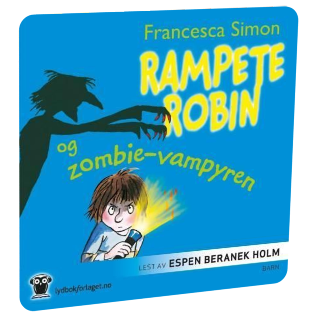 Rampete Robin og zombie-vampyren av Francesca Simon Tilgjengelig på HiRO – norsk, skjermfri høyttaler for barn med musikk og fortellinger
