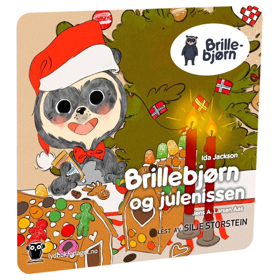 Brillebjørn og julenissen av Ida Jackson Tilgjengelig på HiRO – norsk, skjermfri høyttaler for barn med musikk og fortellinger