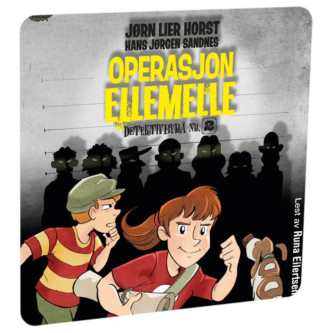 Detektivbyrå nr. 2: Operasjon Ellemelle av Jørn Lier Horst. Tilgjengelig på HiRO – norsk, skjermfri høyttaler for barn med musikk og fortellinger