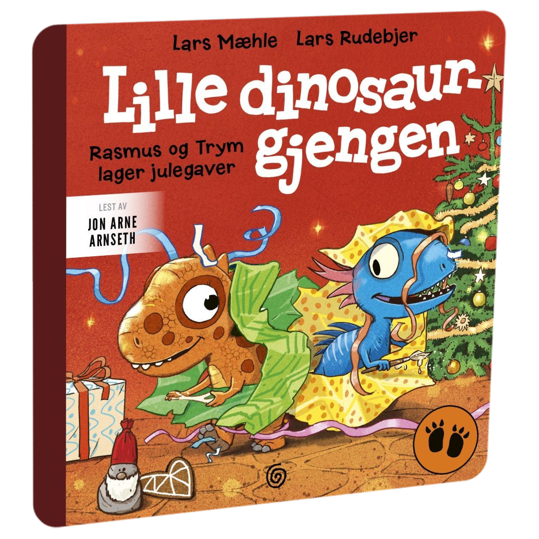 Lille dinosaurgjengen 4. Rasmus og Trym lager julegaver av Lars Mæhle. Tilgjengelig på HiRO – norsk, skjermfri høyttaler for barn med musikk og fortellinger
