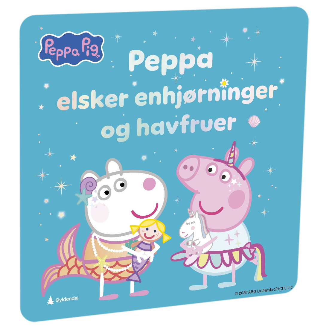 Peppa elsker enhjørninger og havfruer av Lauren Holowaty. Tilgjengelig på HiRO – norsk, skjermfri høyttaler for barn med musikk og fortellinger
