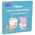 Peppa elsker enhjørninger og havfruer av Lauren Holowaty. Tilgjengelig på HiRO – norsk, skjermfri høyttaler for barn med musikk og fortellinger