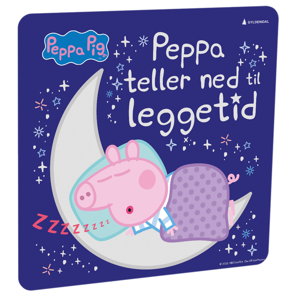 Peppa teller ned til leggetid av Neville Astley Tilgjengelig på HiRO – norsk, skjermfri høyttaler for barn med musikk og fortellinger