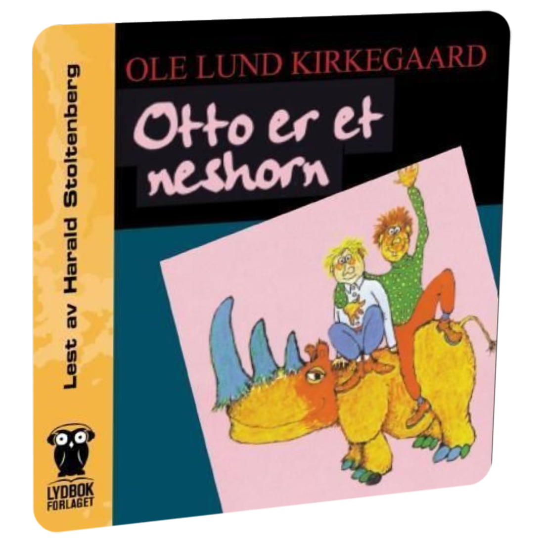 Otto er et neshorn av Ole Lund Kirkegaard. Tilgjengelig på HiRO – norsk, skjermfri høyttaler for barn med musikk og fortellinger