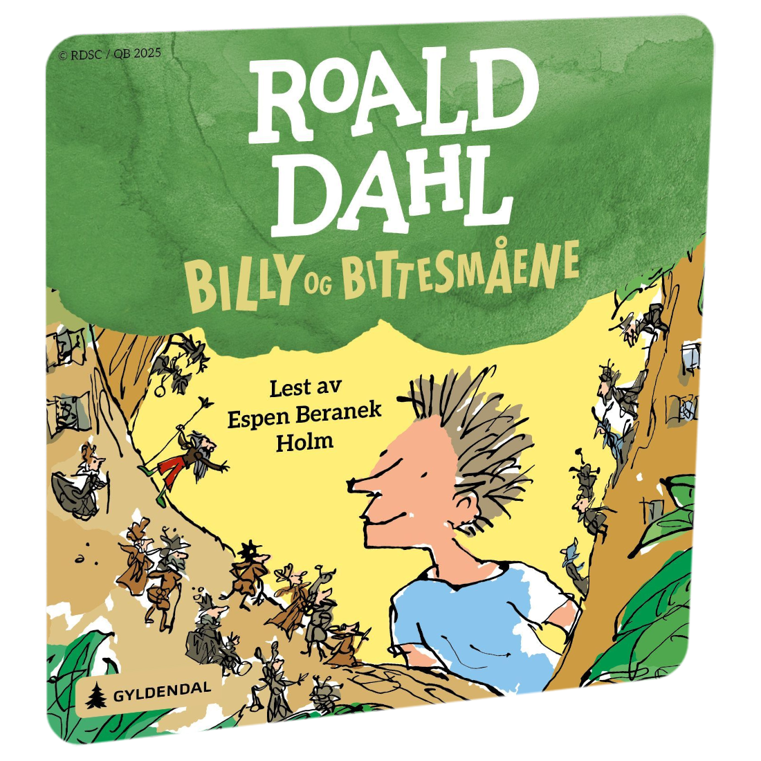 Billy og Bittesmåene av Roald Dahl. Tilgjengelig på HiRO – norsk, skjermfri høyttaler for barn med musikk og fortellinger