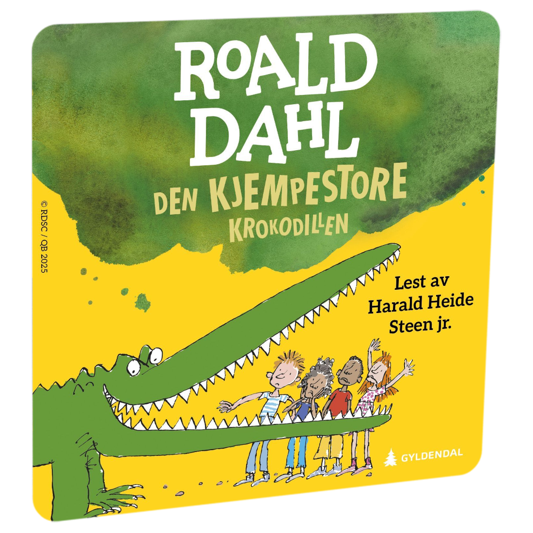 Den kjempestore krokodillen av Roald Dahl Tilgjengelig på HiRO – norsk, skjermfri høyttaler for barn med musikk og fortellinger