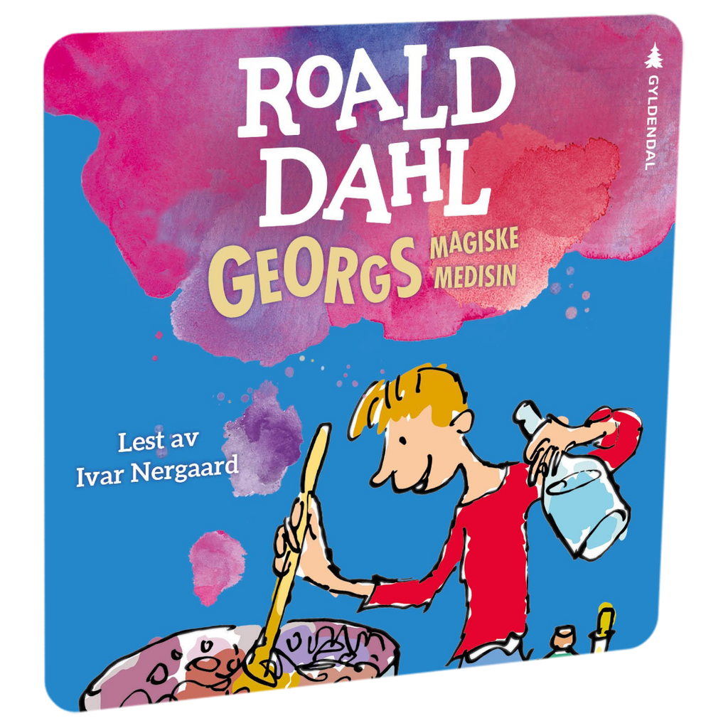 Georgs magiske medisin av Roald Dahl Tilgjengelig på HiRO – norsk, skjermfri høyttaler for barn med musikk og fortellinger