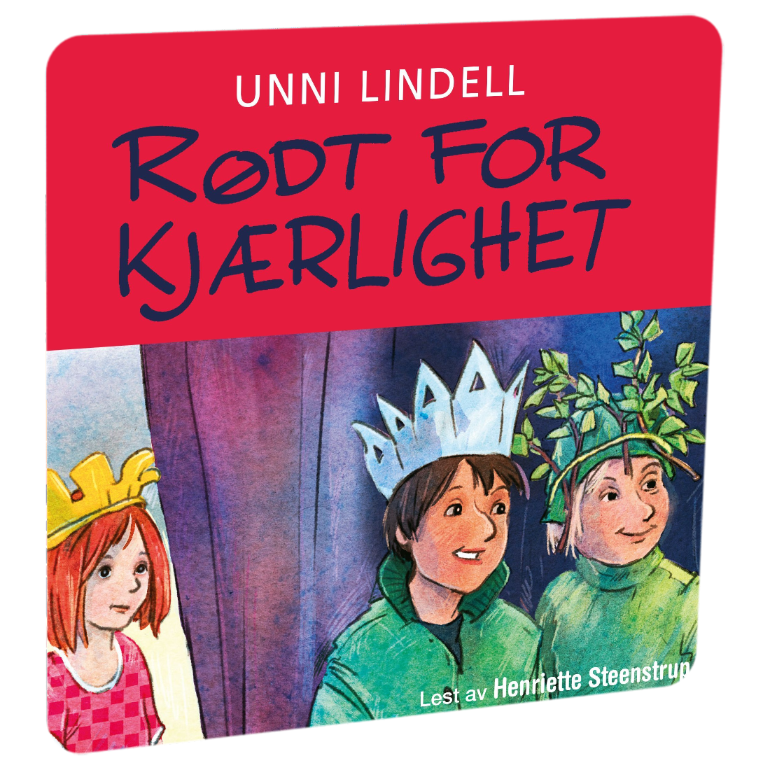 Ella: Rødt for kjærlighet av Unni Lindell. Tilgjengelig på HiRO – norsk, skjermfri høyttaler for barn med musikk og fortellinger