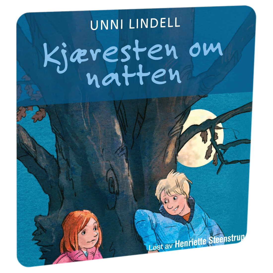Kjæresten om natten av Unni Lindell. Tilgjengelig på HiRO – norsk, skjermfri høyttaler for barn med musikk og fortellinger
