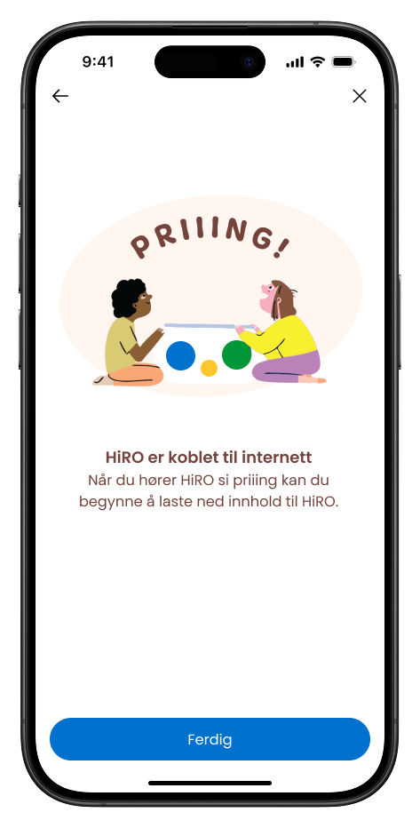 HiRO - Brukermanual - App - Koble til nett - Suksess
