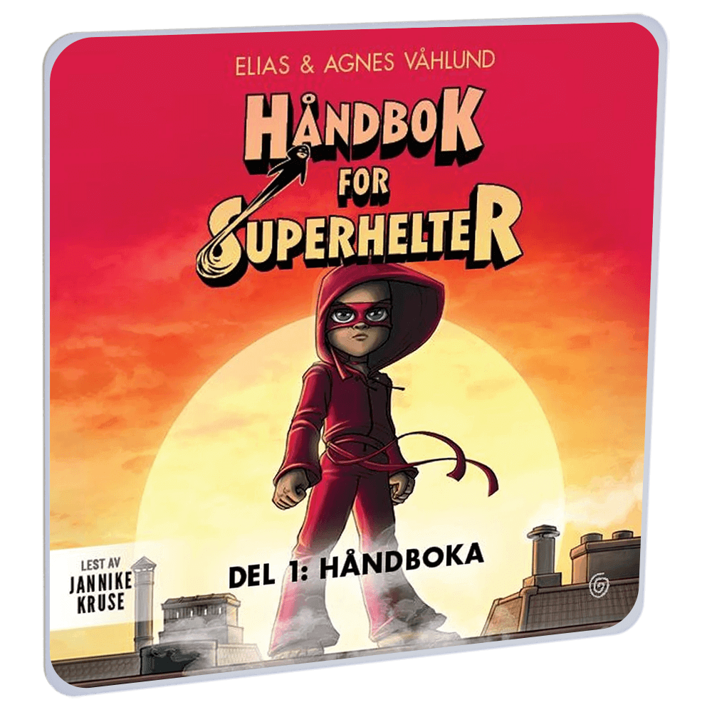 Håndbok for superhelter. Del 1: Håndboka av Elias Våhlund og Agnes Våhlund – Lydbok til HiRO, norsk høyttaler uten skjerm