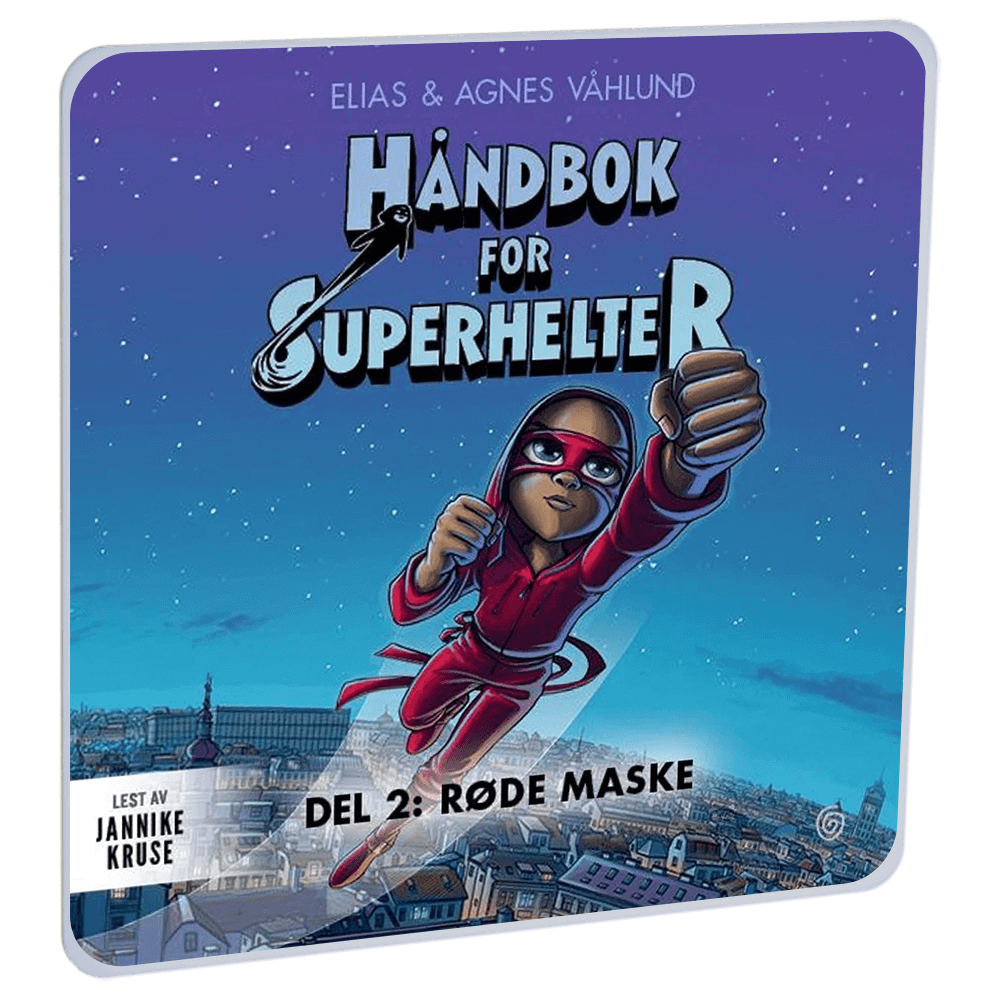 Håndbok for superhelter. Del 2: Røde maske av Elias Våhlund og Agnes Våhlund – Lydbok til HiRO, norsk høyttaler uten skjerm