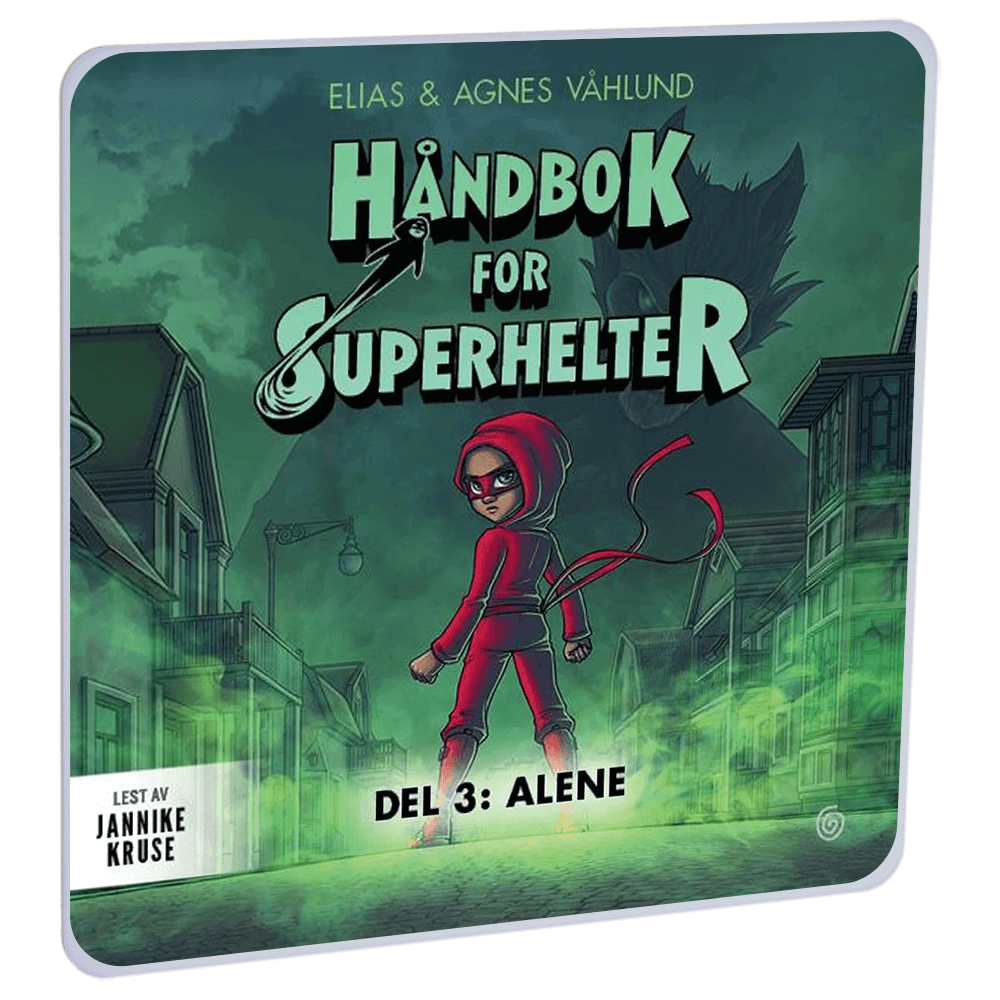 Håndbok for superhelter. Del 3: Alene av Elias Våhlund og Agnes Våhlund – Lydbok til HiRO, norsk høyttaler uten skjerm
