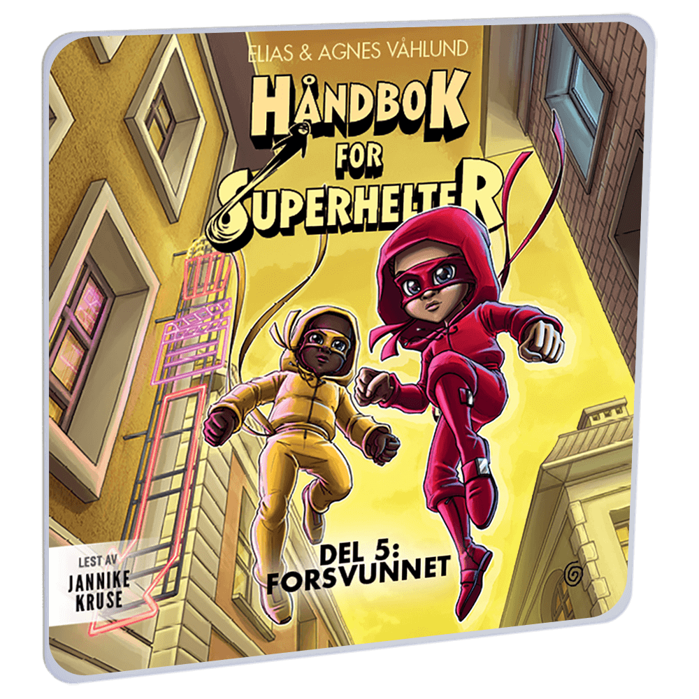 Håndbok for superhelter. Del 5: Forsvunnet av Elias Våhlund og Agnes Våhlund – Lydbok til HiRO, norsk høyttaler uten skjerm