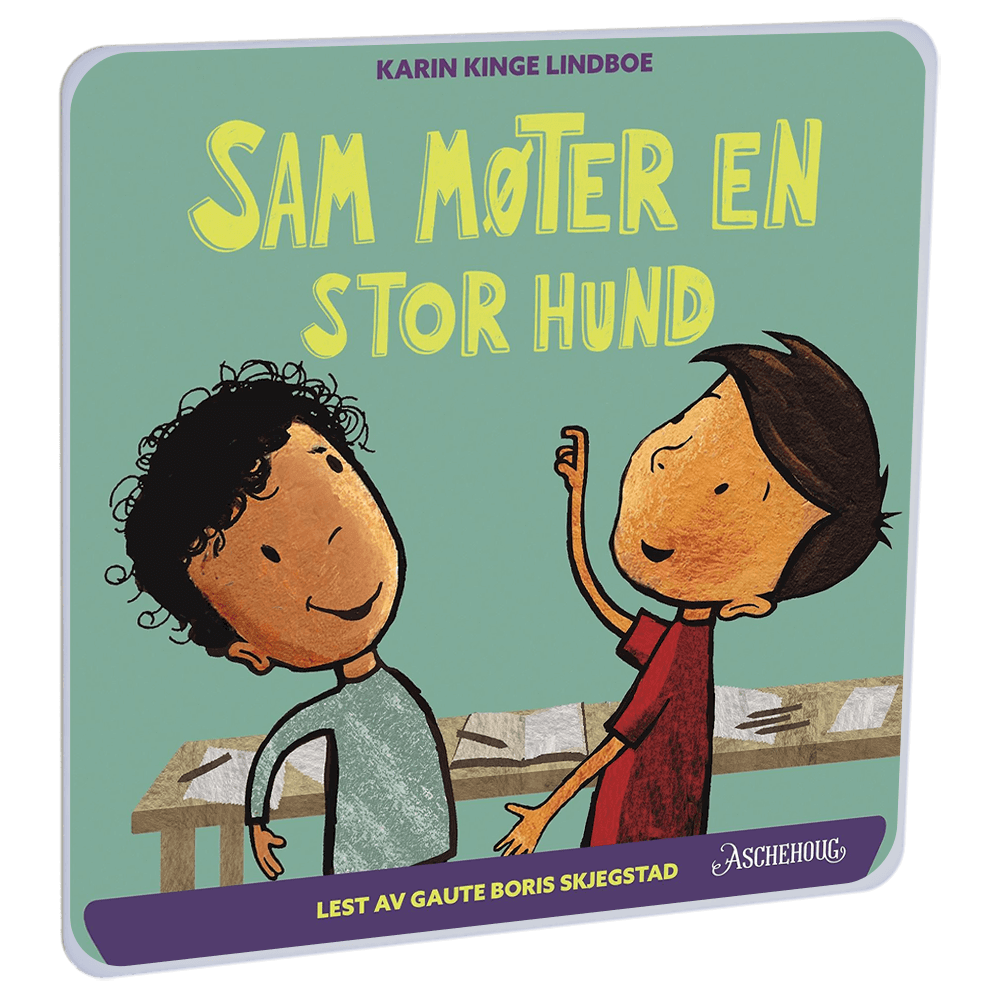 Sam møter en stor hund av Karin Kinge Lindboe – Lydbok til HiRO, norsk høyttaler uten skjerm