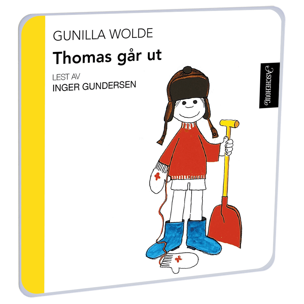 Thomas går ut av Gunilla Wolde – Lydbok til HiRO, norsk høyttaler uten skjerm